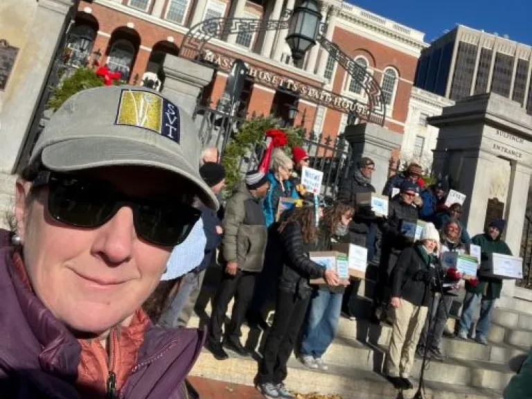 SVT's Davnet Conway attended the Protect Nature rally at the State House.