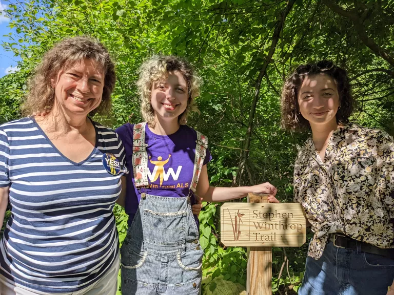 Stephen Winthrop Trail Dedication--Jane Williamson and Daughters