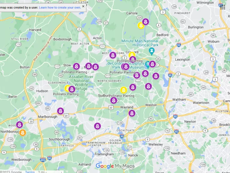 Pollinator Planting Map Image