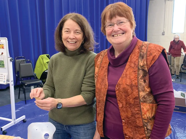 Shelley Trucksis and Jean Milburn, Winter Sow Workshop. Photo by Laura Mills, Concord Free Public Library.