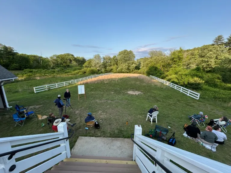 We held the Big Sit behind the Barn at Wolbach Farm. Photo by SVT Staff.