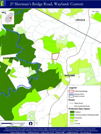Sherman's Bridge Map