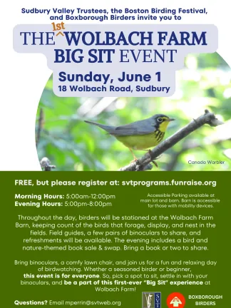 SVT Big Sit Event at Wolbach Farm, June 1, 2025