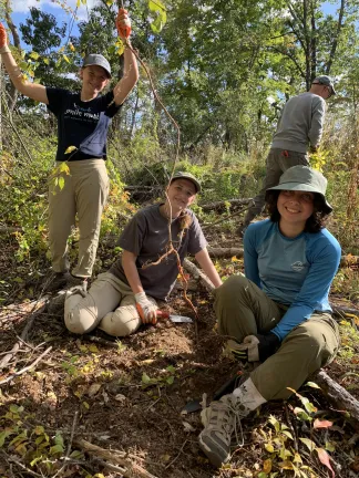 Weed Warriors at Smith Conservation Land, October 2024