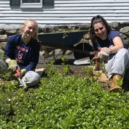 L-S Seniors Tending the Garden at Wolbach, May 31, 2023