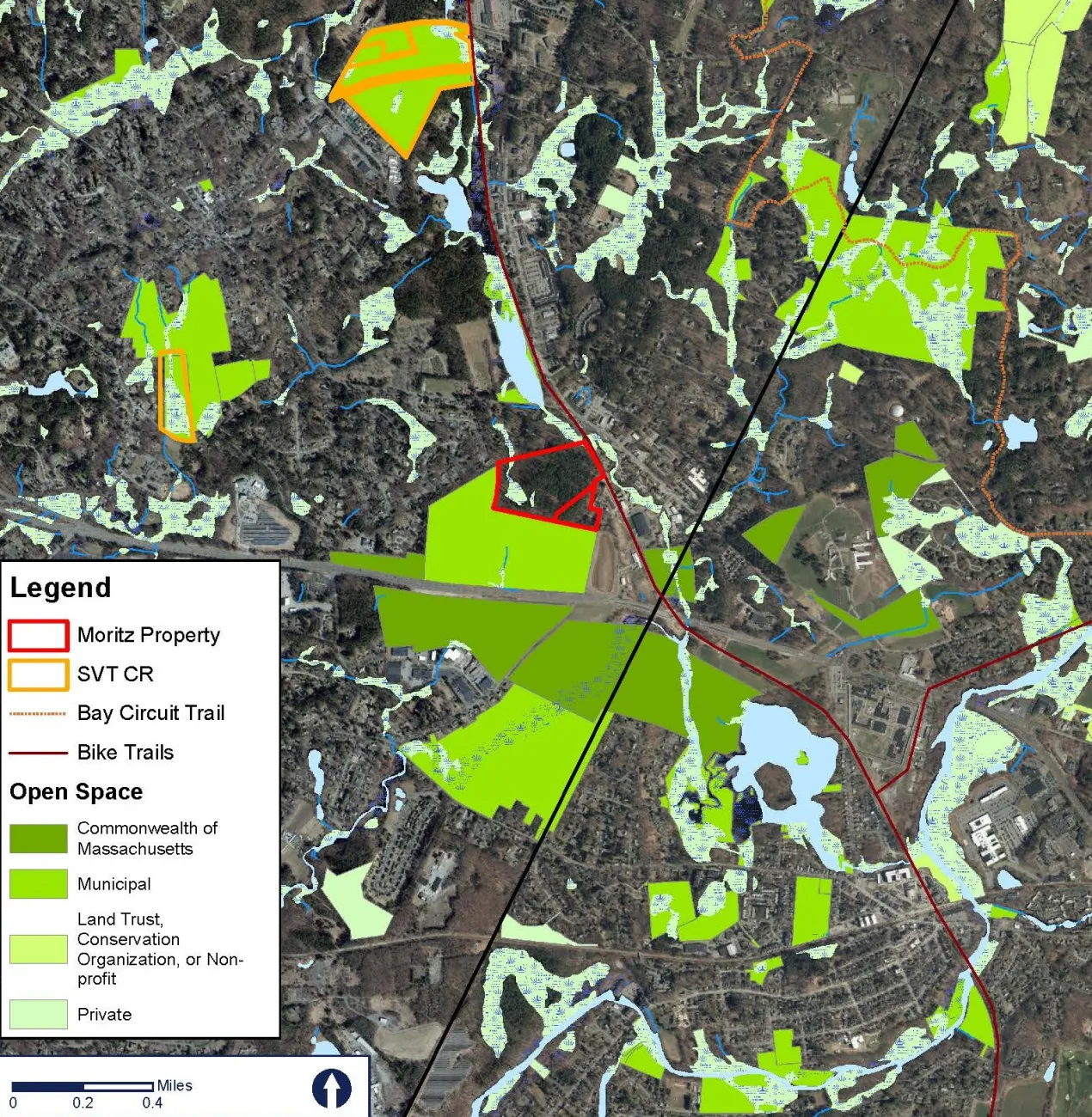 Moritz Forest--Wetlands and Open Space Context Map